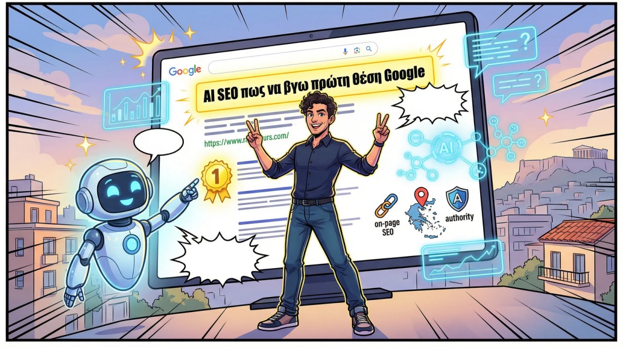 ΒΓΕΙΤΕ ΠΡΩΤΟΙ ΣΤΗ GOOGLE, ΠΡΩΤΟΣ ΣΤΗ GOOGLE, πρώτη θέση Google, πώς να βγω πρώτος στη Google,